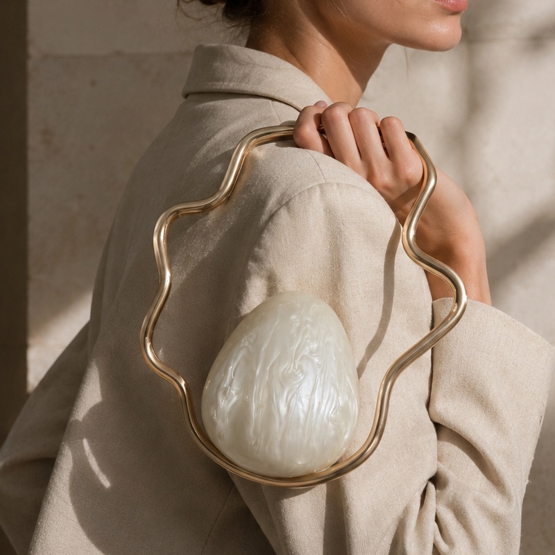 Mini Borsa a Uovo in Acrilico  - Women Bags On Sale recensione e prezzo