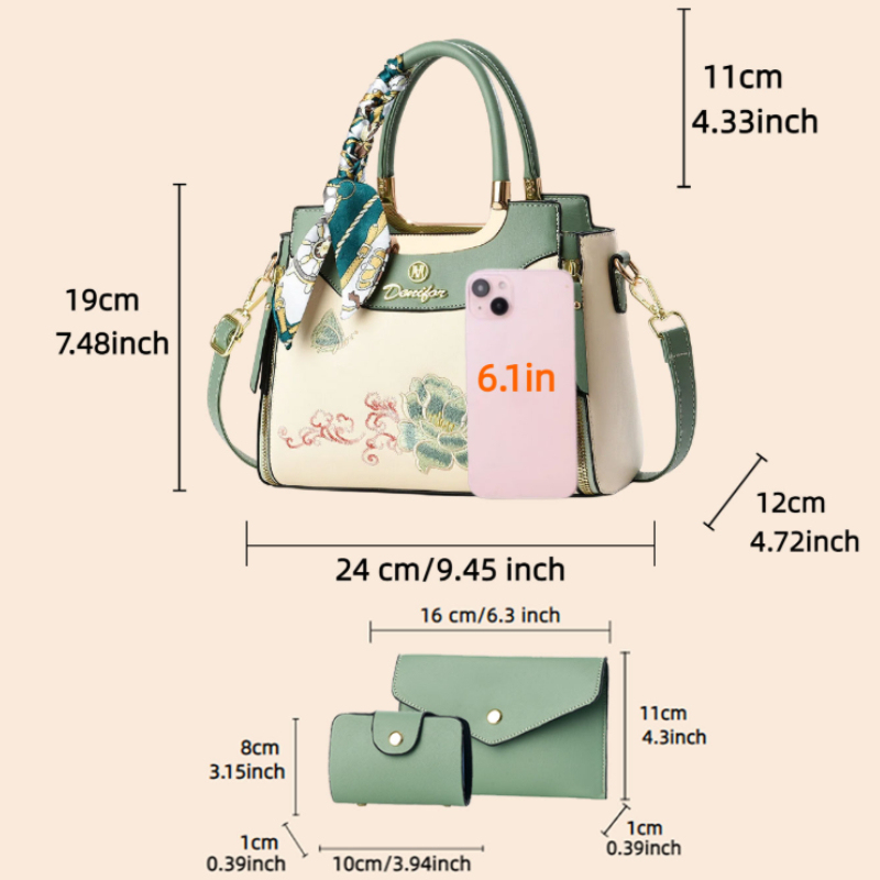 Set di 3 borse ricamate, compr - Women'S Bags Handbags recensione e prezzo
